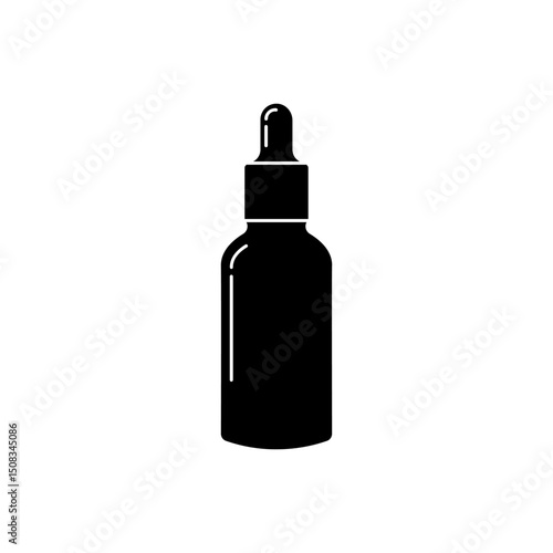 Editable serum stroke black icon isolated on white background flat vector illustration.
