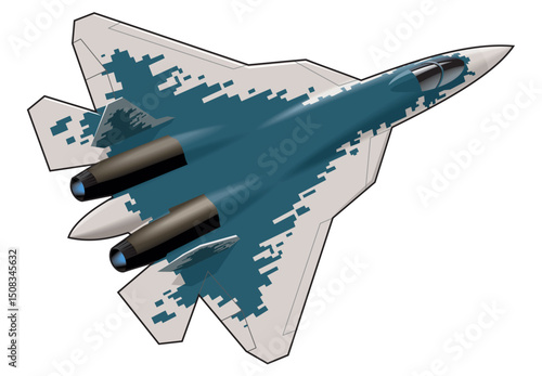 The Su-57 is a fifth—generation Russian multi-role fighter aircraft