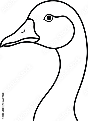 vector illustration of duck head