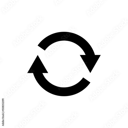 Free Download The circular arrows move one after the other in a circle. Two semicircular arrows rotate. Vector illustration. - GFXLoad