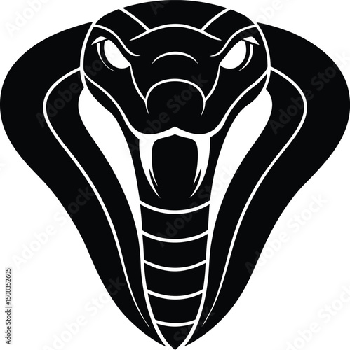 snake head icon silhouette on white background (1).eps