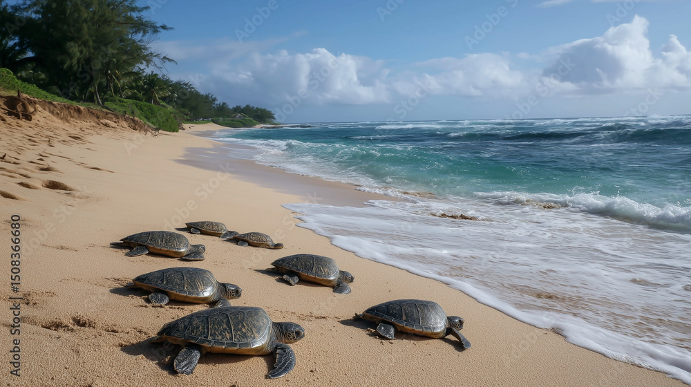 Obraz premium turtle on the beach