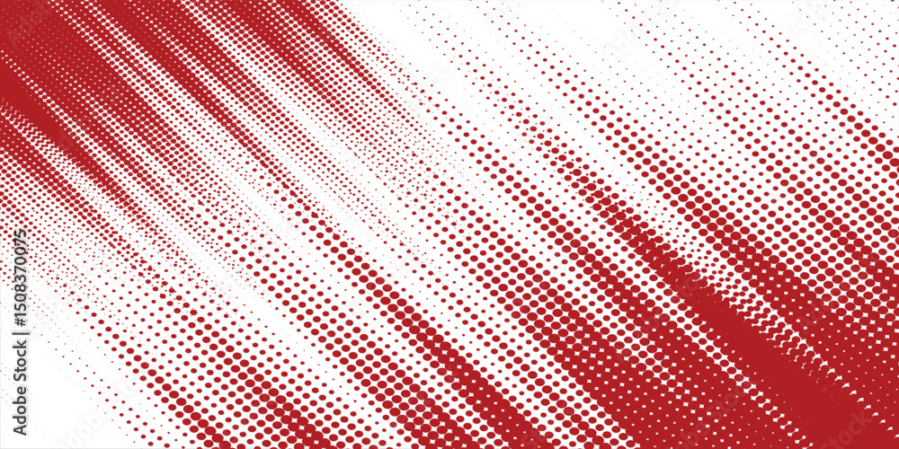 Fototapeta premium Abstract halftone wave dots background. Futuristic twisted grunge pattern dots circles. Vector modern optical pop art texture