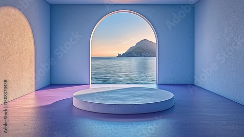 Wallpaper Mural Blue and purple gradient background with a large copy space in the center, negative space, blue HD 8k wallpaper photographic image Torontodigital.ca