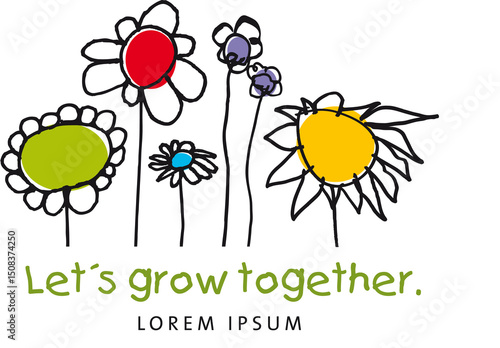 Flowers growing together