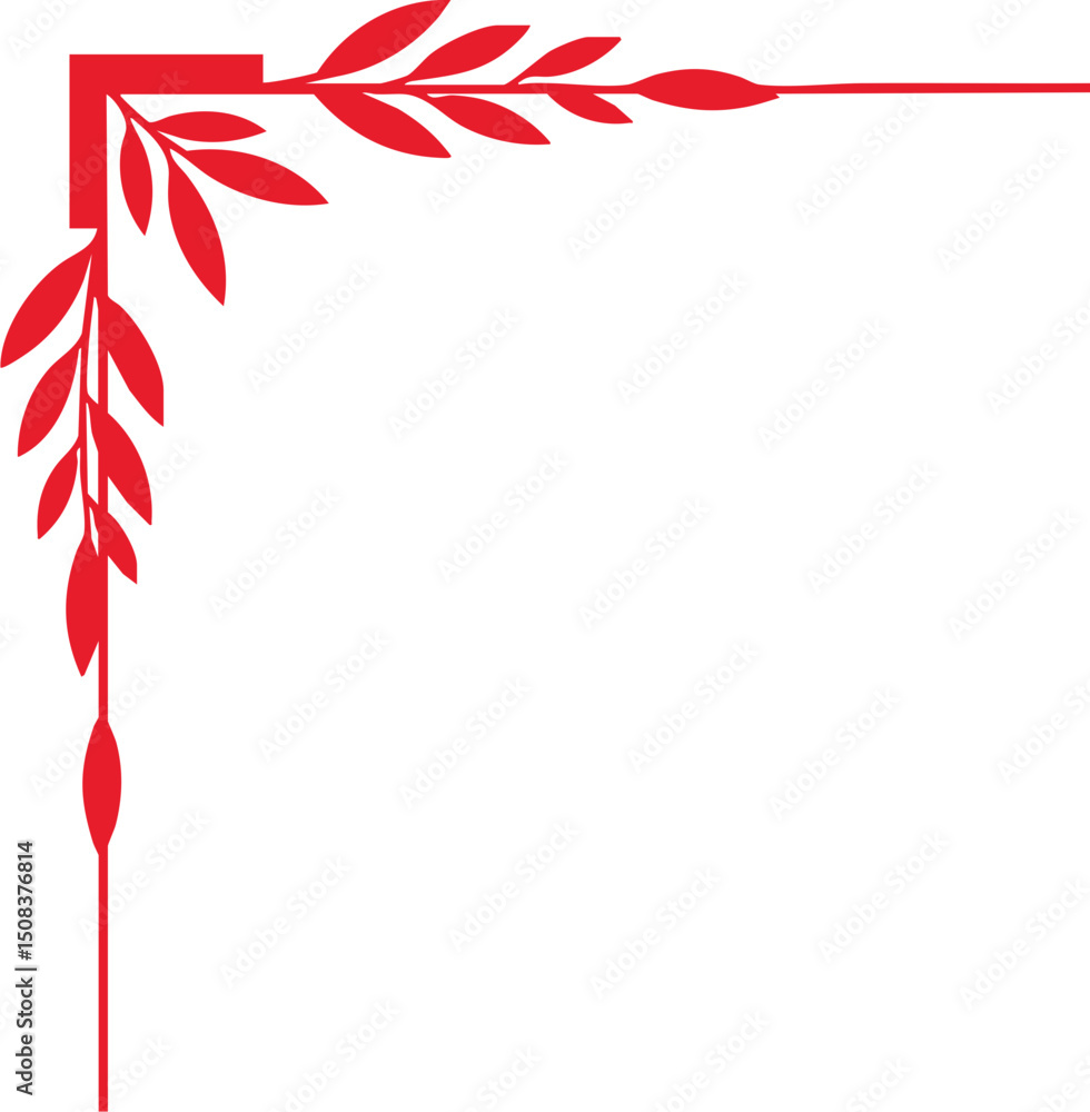 Fototapeta premium Decorative Corner Ornament Vector