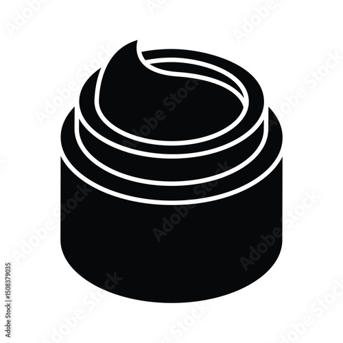 A modern isometric icon displaying moisturizer cream container