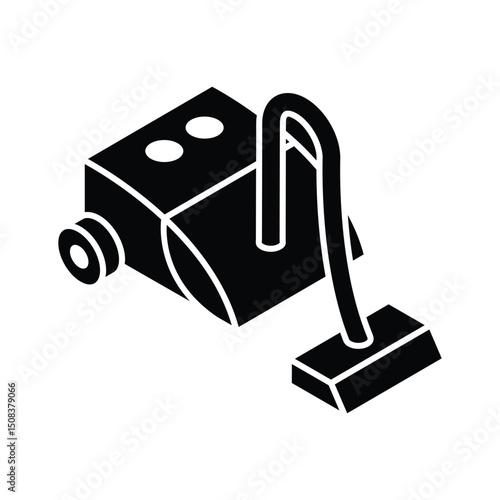 Ready to use isometric icon of a vacuum cleaner