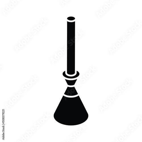 A customizable isometric icon showing a dusting brush tool