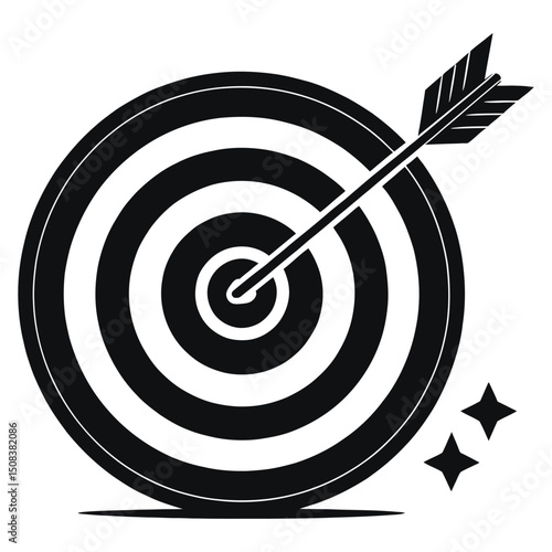 Target icon. Simple illustration of target icon for web design isolated on white background