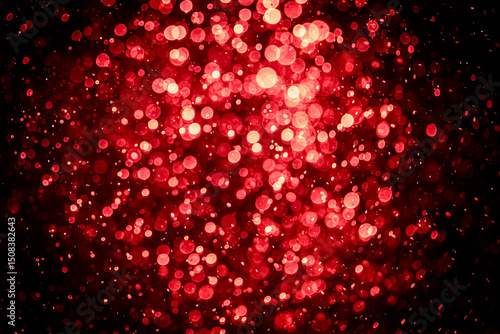 Blurred photo with red dots visible glittering, shining brightly look and feel luxurious