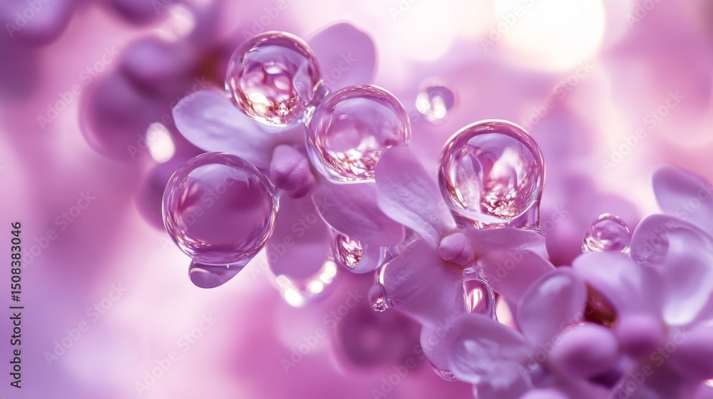 Macro image of transparent purple molecules abstract scientific biology medical bubbles glass shiny structure cell Macro image of transparent purple molecules abstract scientific biology medical bubbles glass shiny structure cell