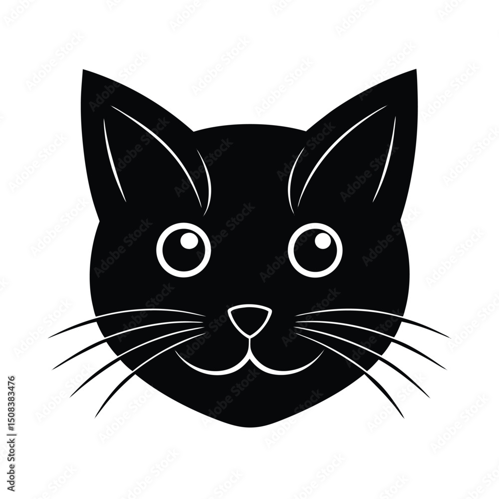 cartoon cat head icon silhouette on white backgrou (3).eps cartoon cat head icon silhouette on white backgrou (3).eps