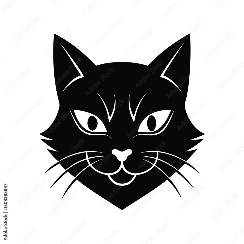 gothic cat head icon silhouette on white backgroun (3).eps gothic cat head icon silhouette on white backgroun (3).eps