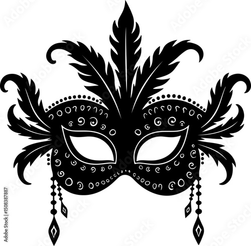 Elegant Venetian Masquerade Masks  vector Collection 