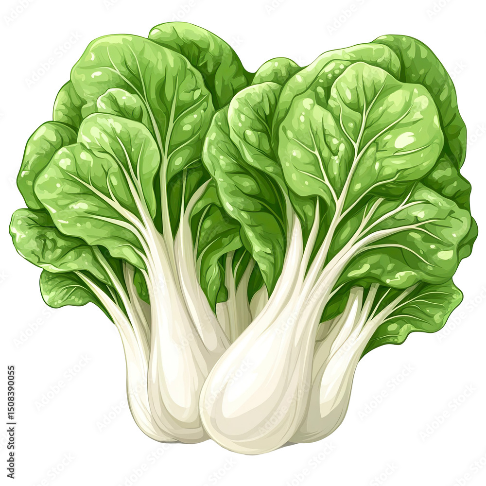 Bok Choy vector logo isolated on a white transparent background Bok Choy vector logo isolated on a white transparent background
