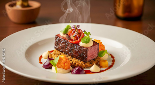 Elegant Gourmet Steak | Artistic Plating & Premium Culinary Presentation | High-End Food Photography