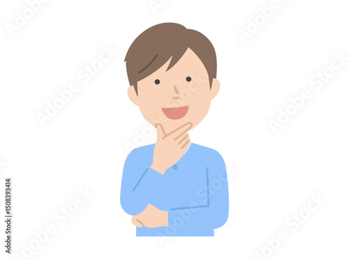 納得,私服男性