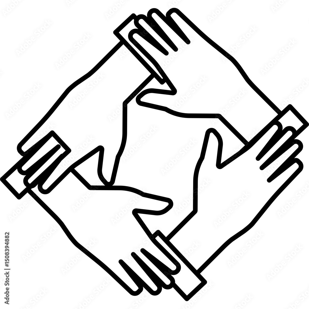 Obraz premium Cooperative Line Icon