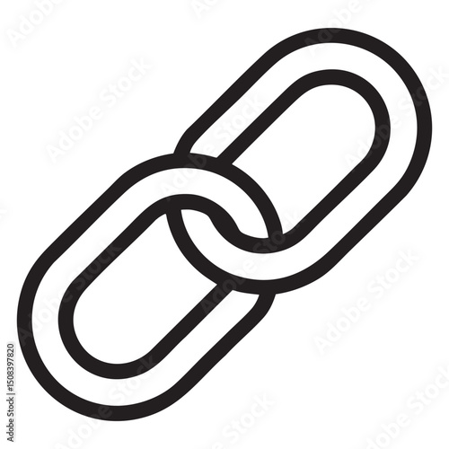 Chain Link Icon Representing Connection Network Attachment Bond Relationship Linkage Web Strength Internet Symbol Unity Secure Join