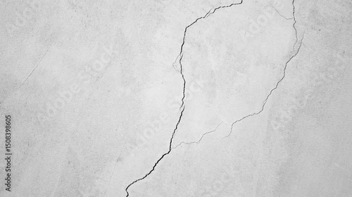 Cracked concrete wall, cracked foundation, damage. Crack on the wall texture. Cracked damaged wall. Cracked wall surface,animation