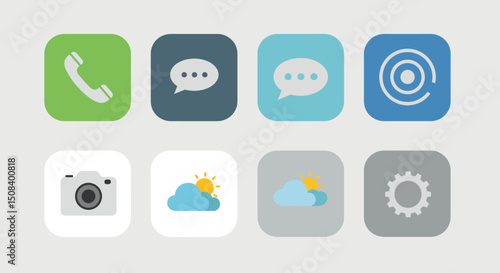 ios app mobile icon set