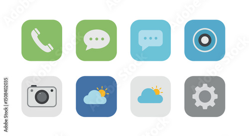 ios app mobile icon set