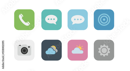 ios app mobile icon set