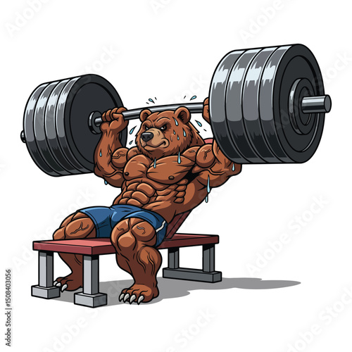 Funny fitness gym vector