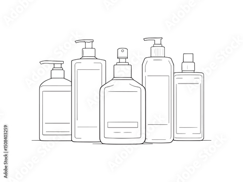Cotton swabs line art vector