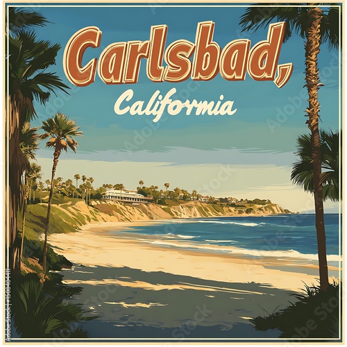 Carlsbad, California coastal scene.
