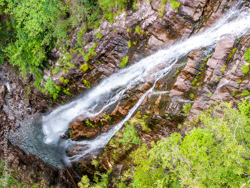 Waterfall in the mountain stream