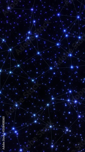 Flying in outer space. Vertical looped video