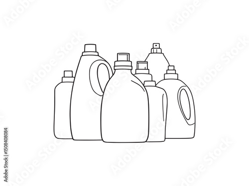 Fabric softener line art vector