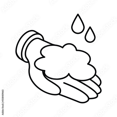 Check out this isometric icon of hand wash