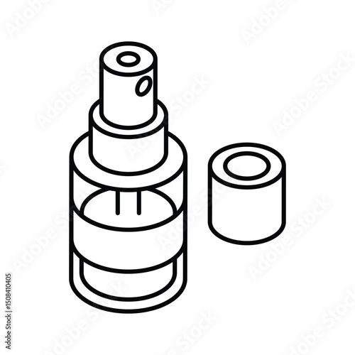 Get a glimpse of this isometric icon of mouth spray