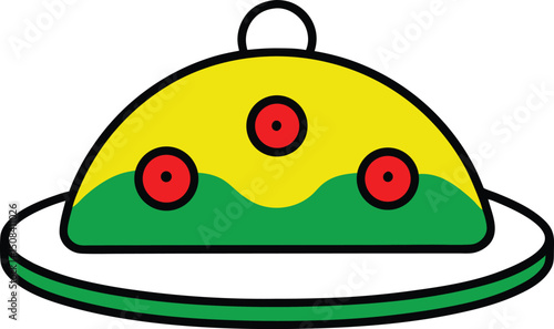 vector outline christmas cookie tray logo icon wit (1).eps