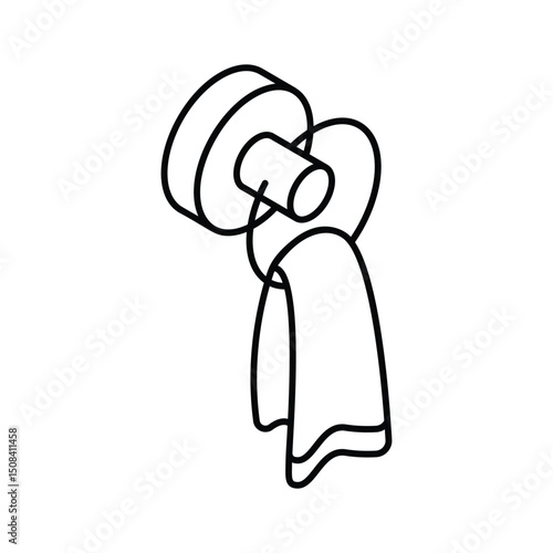Have a look at this isometric icon of towel stand