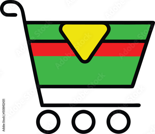 vector outline holiday shopping cart logo icon wit (1).eps