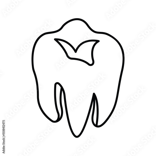 A sleek isometric icon illustrating clean tooth