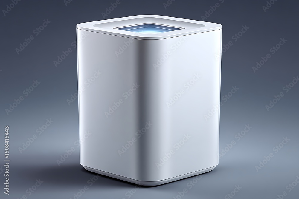 Square style waste bin with smart features high resolution photo Square style waste bin with smart features high resolution photo