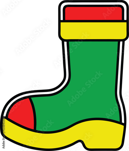 vector outline snow boot logo icon with white back (1).eps