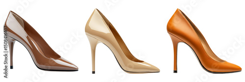 Stylish High Heels Isolated on Transparent Background for Fashion Use