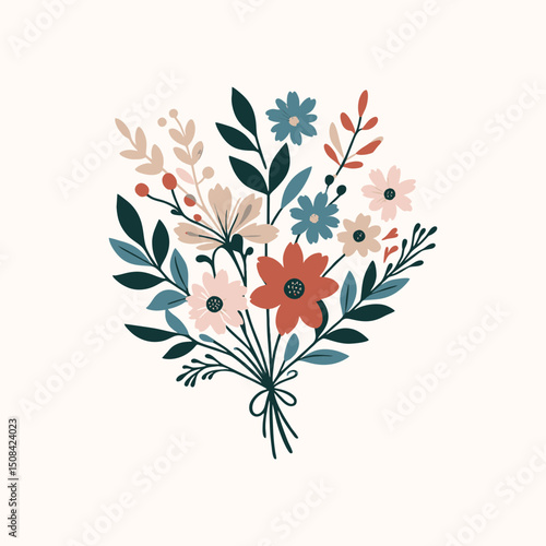 flower leaves floral design element
