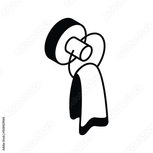 Have a look at this isometric icon of towel stand