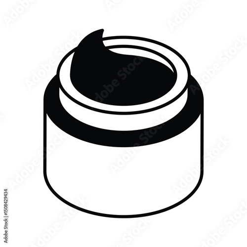 A modern isometric icon displaying moisturizer cream container