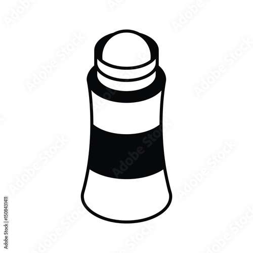 A captivating isometric icon of deodorant roller applicator