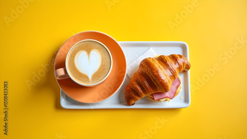 Ham and Cheese Croissant with Latte – Delicious Breakfast Pairing & Café Style Inspiration