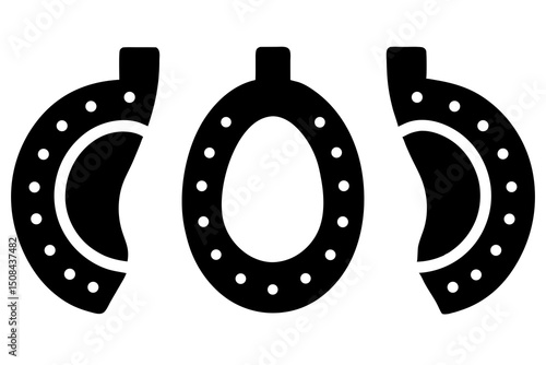 Vintage Black Horseshoe – Lucky Western Rustic Metal Monochrome Design