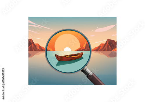 The boat was a scene of perfect harmony, a testament to the quiet majesty of nature when viewed from a distance, unburdened by the immediate concerns of human interaction
